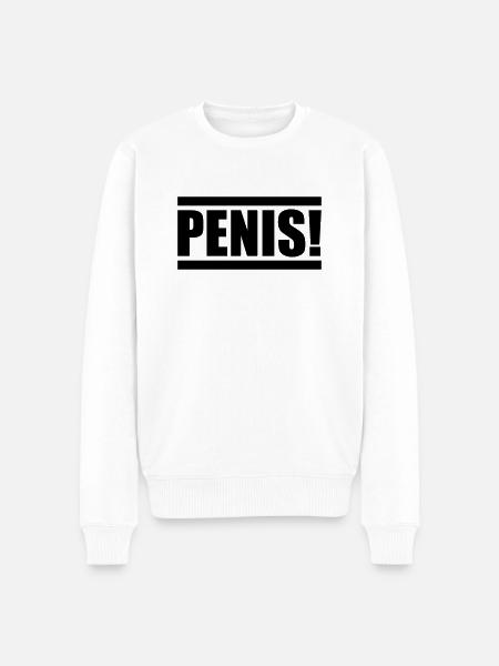 penis design - Männer Premium Bio Pullover - Weiß