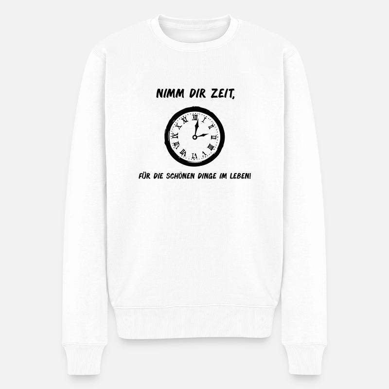 schoene_dinge_im_leben_01 - Männer Premium Bio Pullover - Weiß