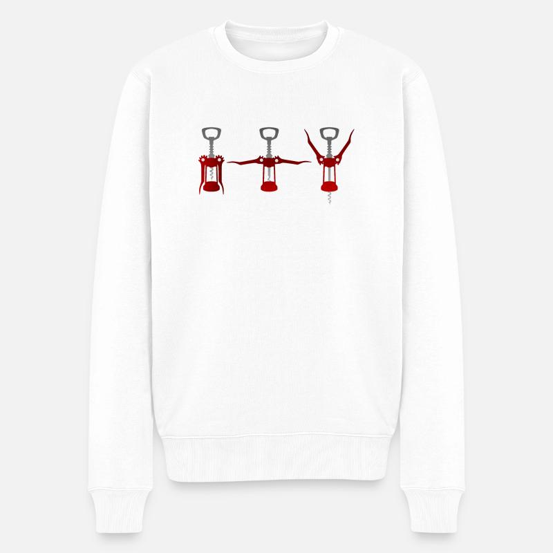 tire bouchon ensemble alcool humour - Pull Premium bio Homme - blanc