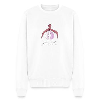 girl power clitoris - Pull Premium bio Homme - blanc - Devant - Thijin (182cm)