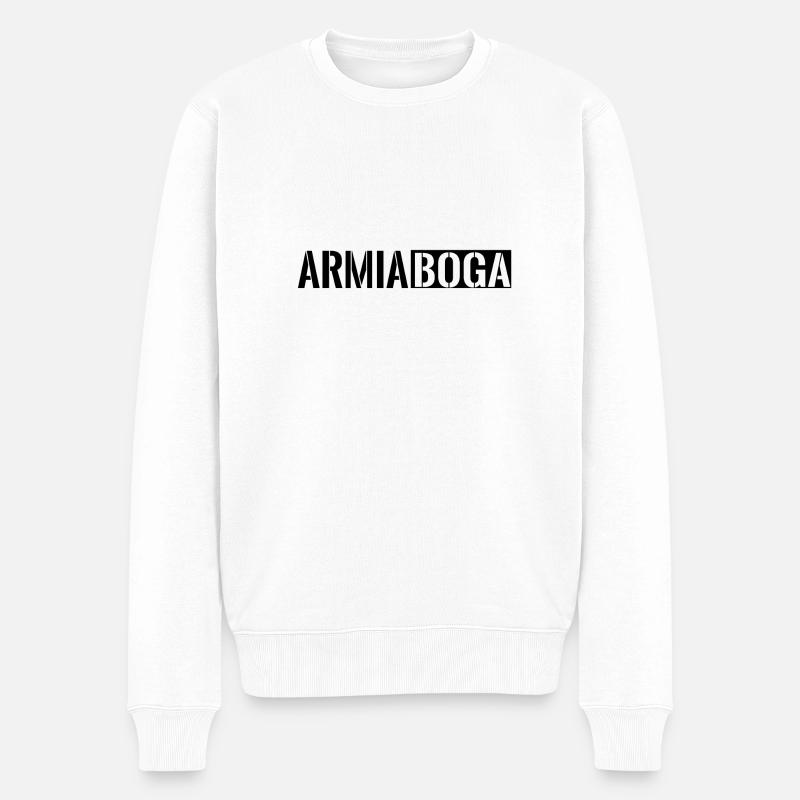 Armia Boga - Männer Premium Bio Pullover - Weiß