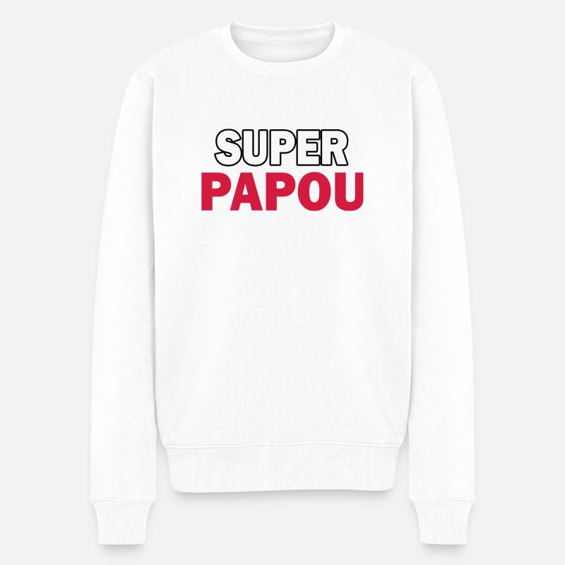 super papou - Pull Premium bio Homme - blanc