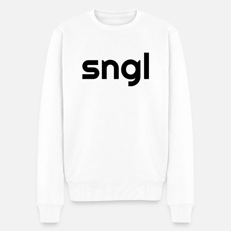 sngl - Männer Premium Bio Pullover - Weiß