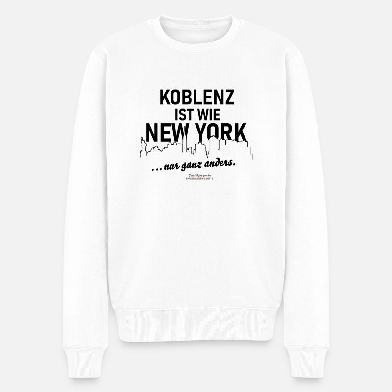 Koblenz - Männer Premium Bio Pullover - Weiß