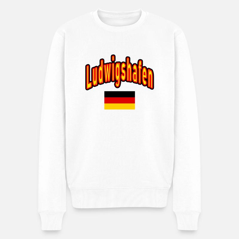 Ludwigshafen drapeau de l’Allemagne - Pull Premium bio Homme - blanc