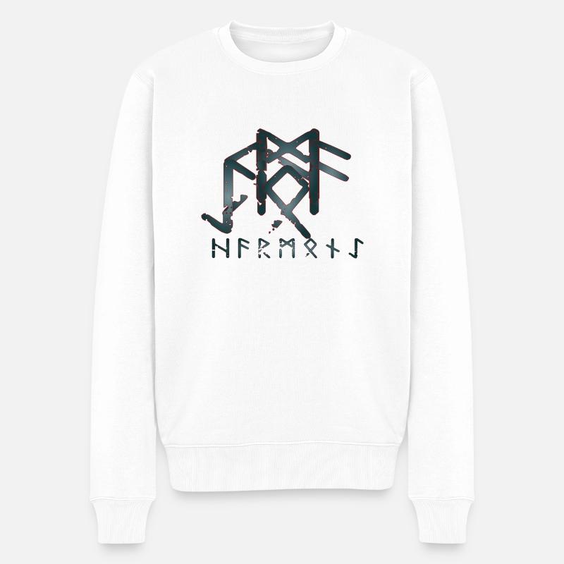 Harmony - Rune - Binderune - Sigille - Männer Premium Bio Pullover - Weiß