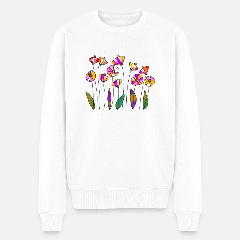 Fleur - Pull Premium bio Homme - blanc