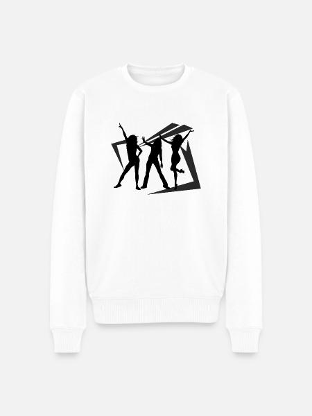 Dancing Dance Music - Männer Premium Bio Pullover - Weiß