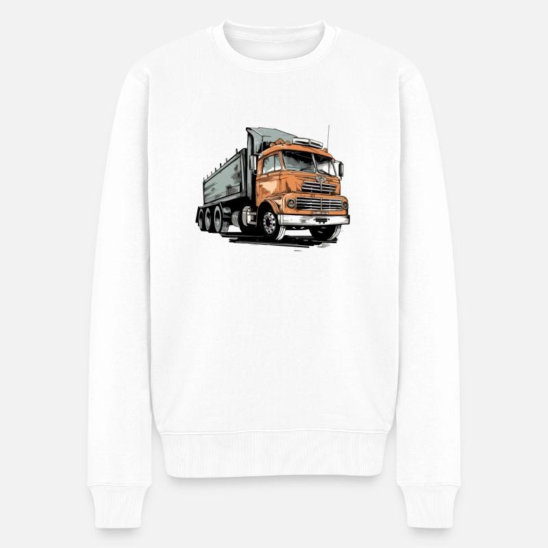 CargoMaster LKW - Männer Premium Bio Pullover - Weiß