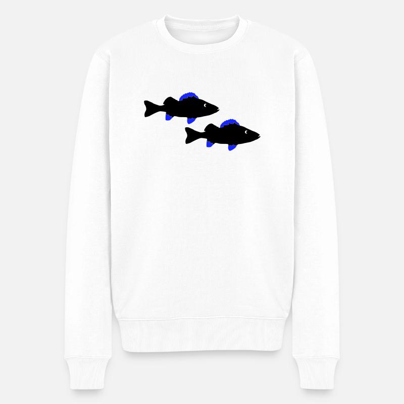 Poisson perche - Pull Premium bio Homme - blanc