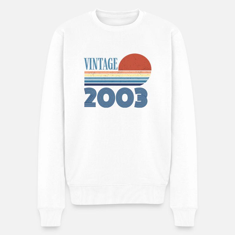 Jahrgang 2003 - Männer Premium Bio Pullover - Weiß