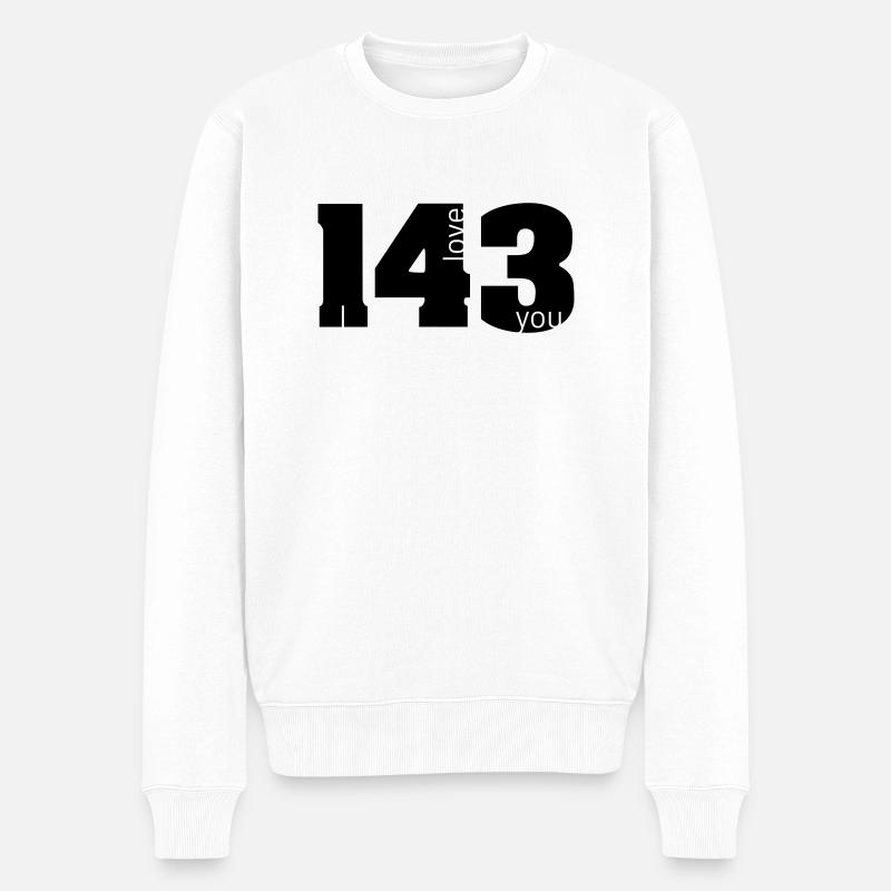 143 Je t’aime - Pull Premium bio Homme - blanc