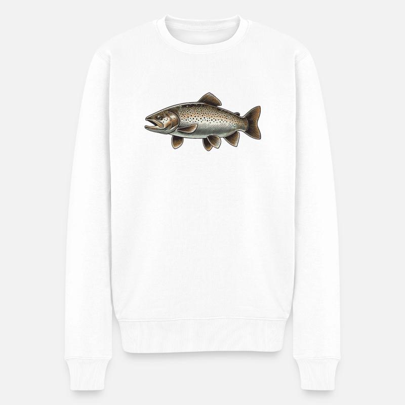 Truite - Pull Premium bio Homme - blanc