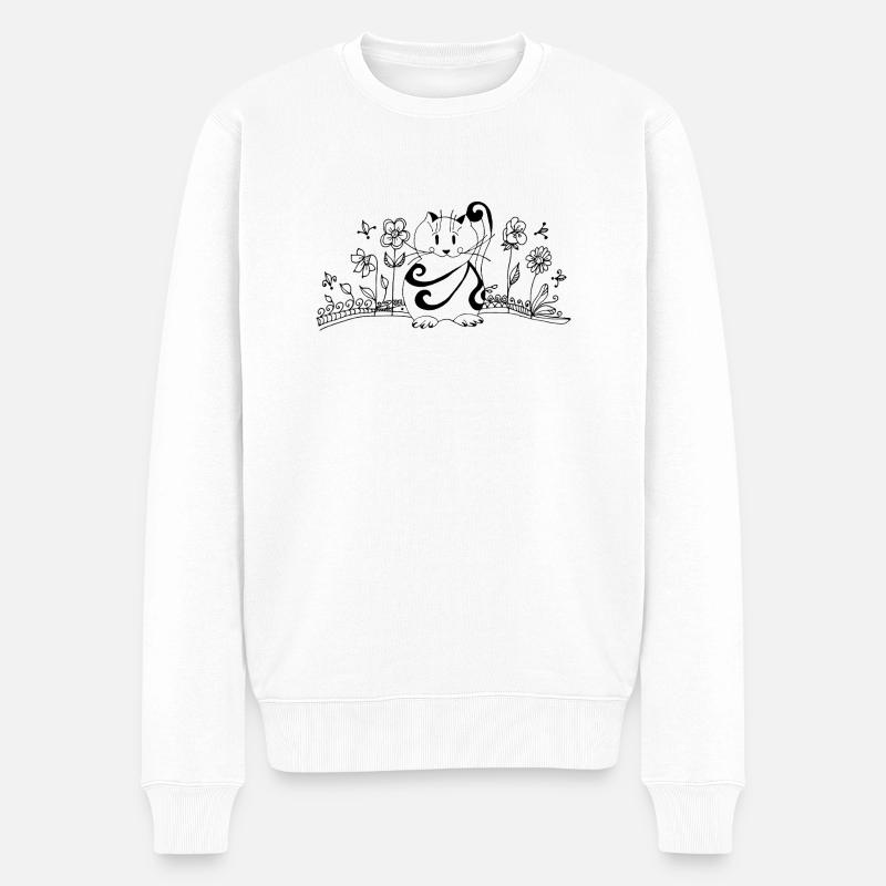 Chat - Pull Premium bio Homme - blanc