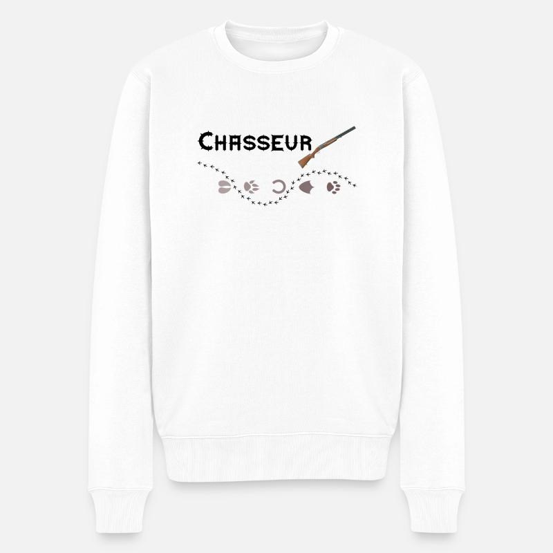chasseur - Pull Premium bio Homme - blanc