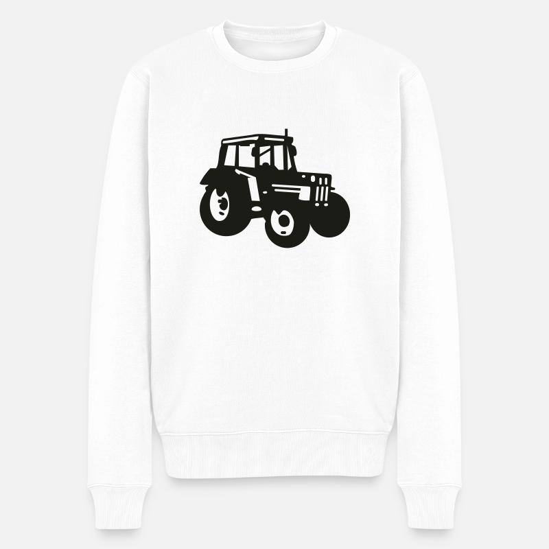 Traktor / Trekker - Männer Premium Bio Pullover - Weiß