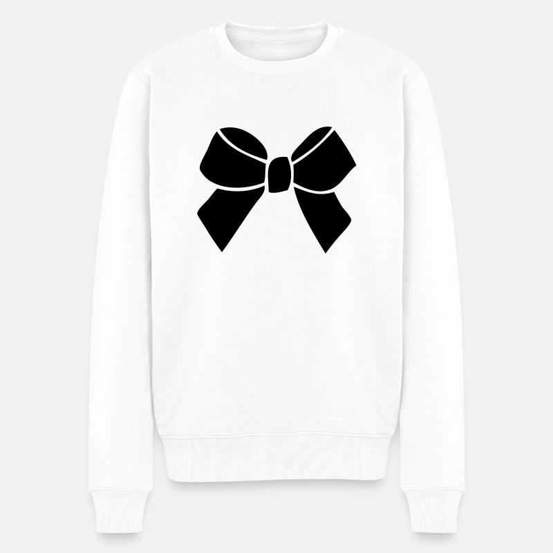 Masche Haarmasche 2 - Männer Premium Bio Pullover - Weiß