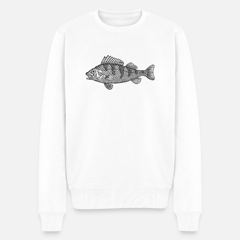 fish388 - Pull Premium bio Homme - blanc