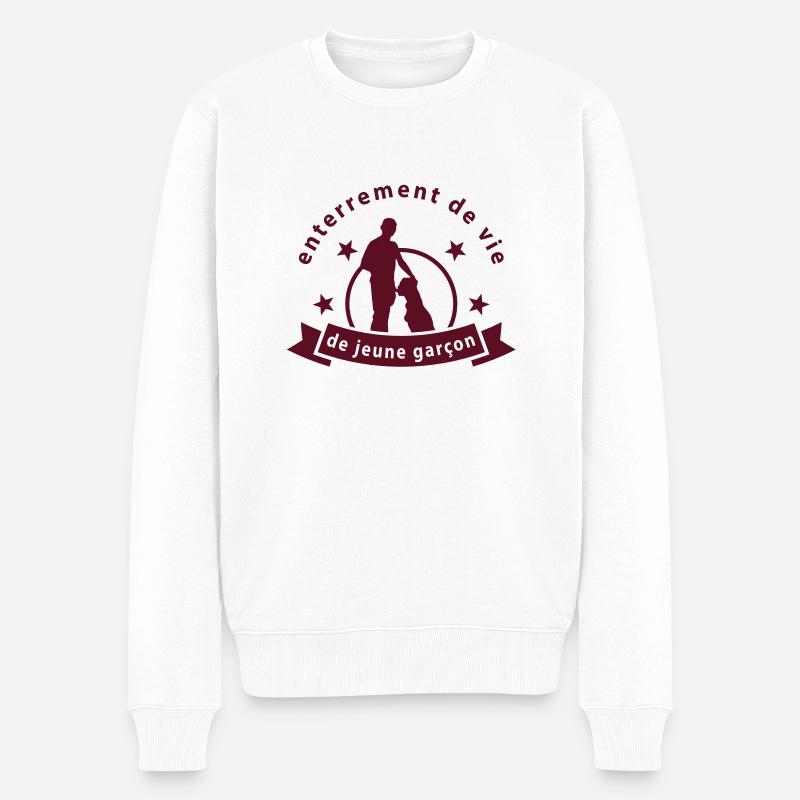 enterrement de vie de jeune garçon - Pull Premium bio Homme - blanc