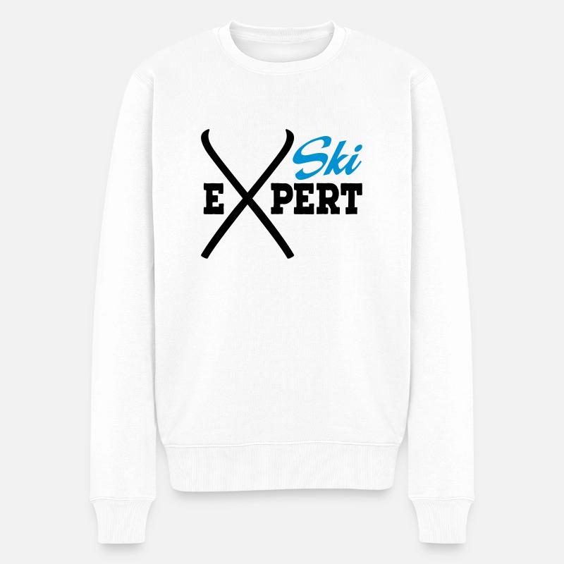 6254398 117220119 Ski - Männer Premium Bio Pullover - Weiß