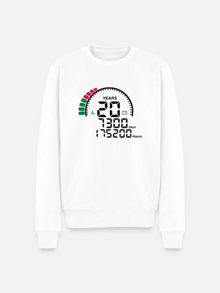 years 20 years anniversary meter - Men's Premium Organic Jumper - white
