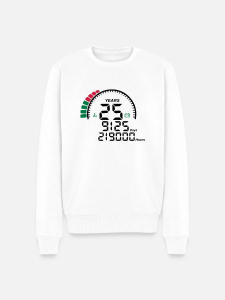 years 25 years anniversary meter - Men's Premium Organic Jumper - white