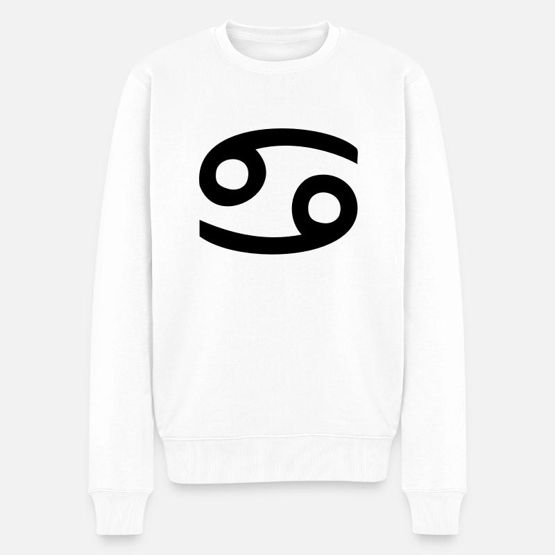 Sternzeichen Krebs - Männer Premium Bio Pullover - Weiß