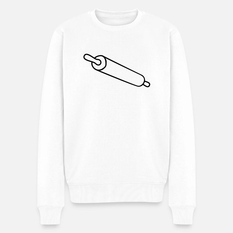 rolling_pin - Männer Premium Bio Pullover - Weiß