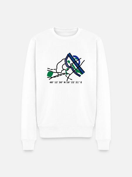 Vienna Vienna city map - Men's Premium Organic Jumper - white