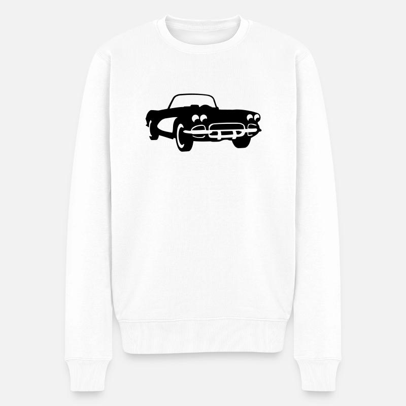 Sportwagen - Männer Premium Bio Pullover - Weiß