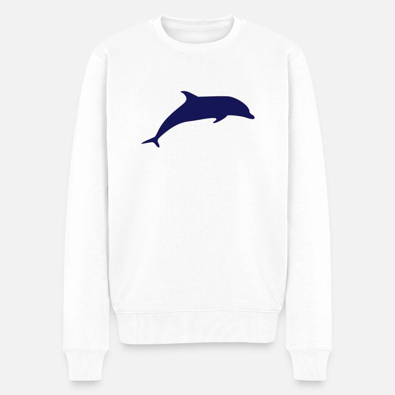 Dolphin Vector - Pull Premium bio Homme - blanc