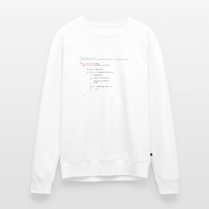 lustiger Java Code zum Sortieren Männer Premium Bio Pullover