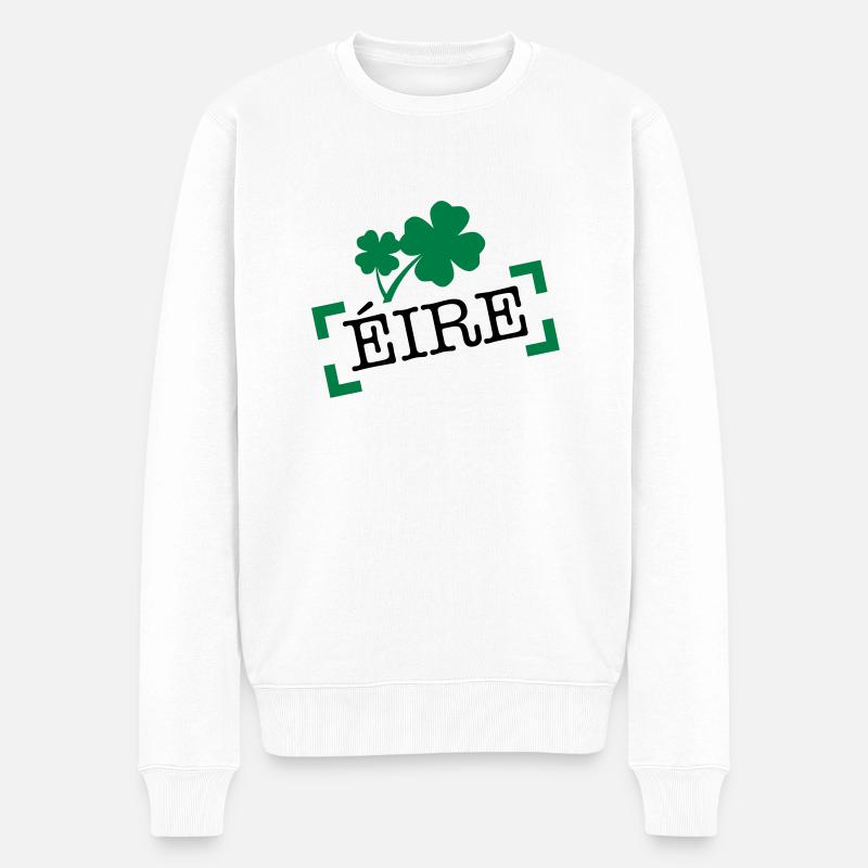 eire_02 - Männer Premium Bio Pullover - Weiß
