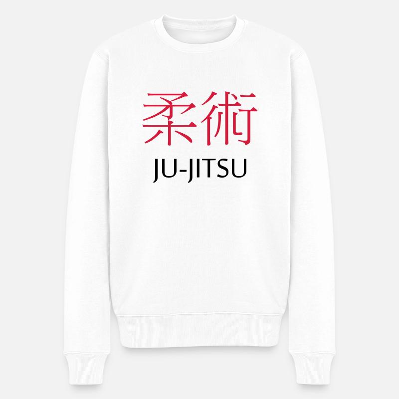 Ju-Jitsu - Männer Premium Bio Pullover - Weiß
