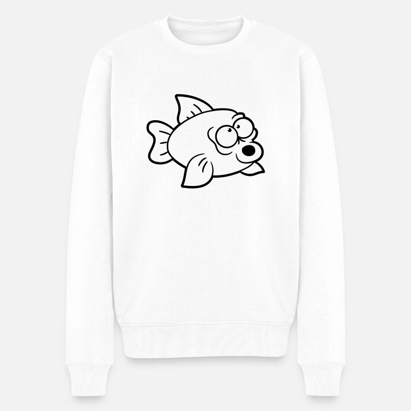 Poissons drôles - Pull Premium bio Homme - blanc