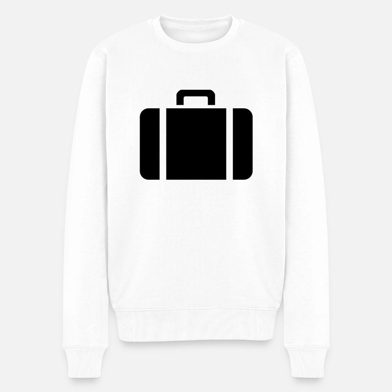 Koffer - Männer Premium Bio Pullover - Weiß