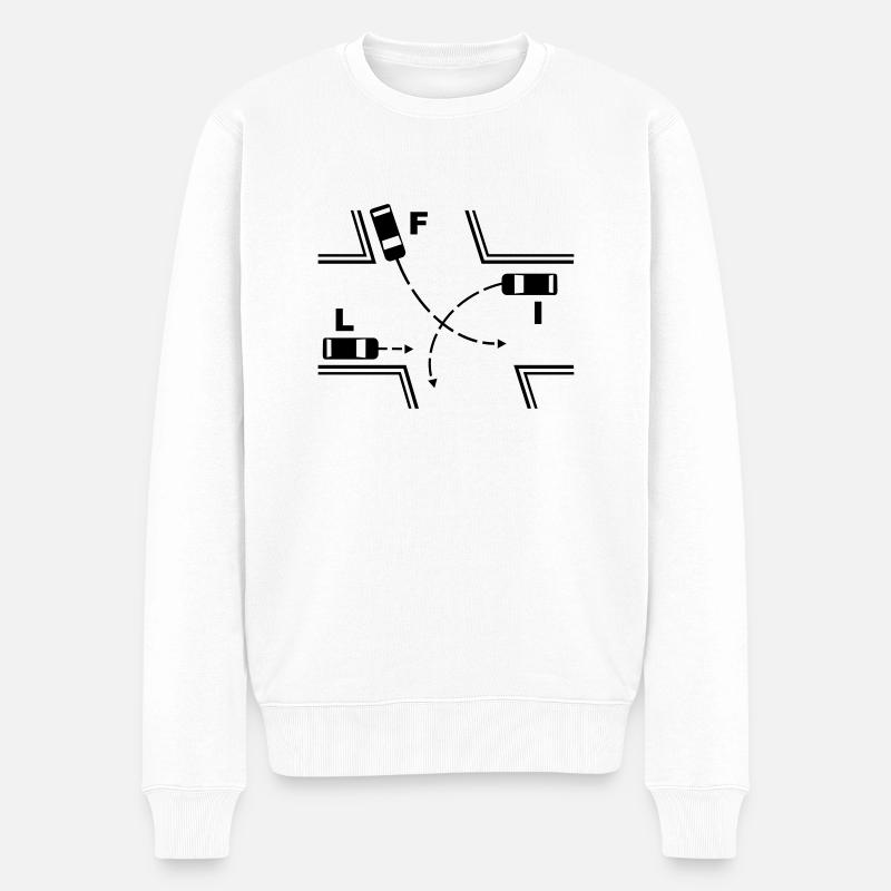 Kreuzung_1_se1 - Männer Premium Bio Pullover - Weiß