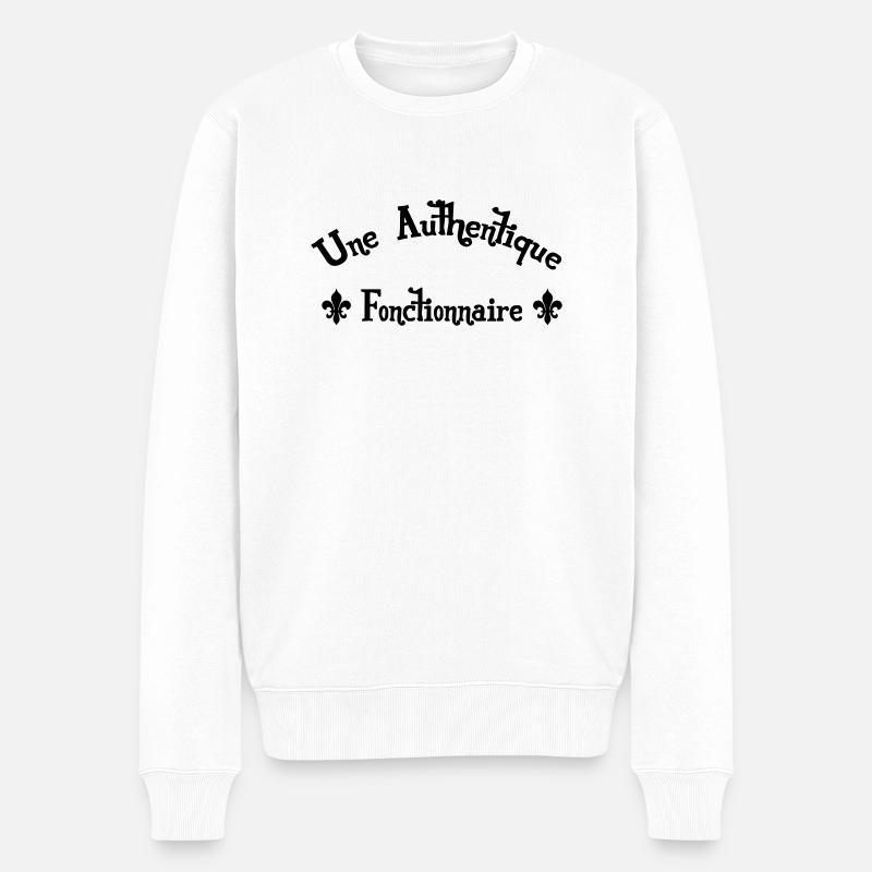 Fonctionnaire / Fonction Publique / Administration - Pull Premium bio Homme - blanc