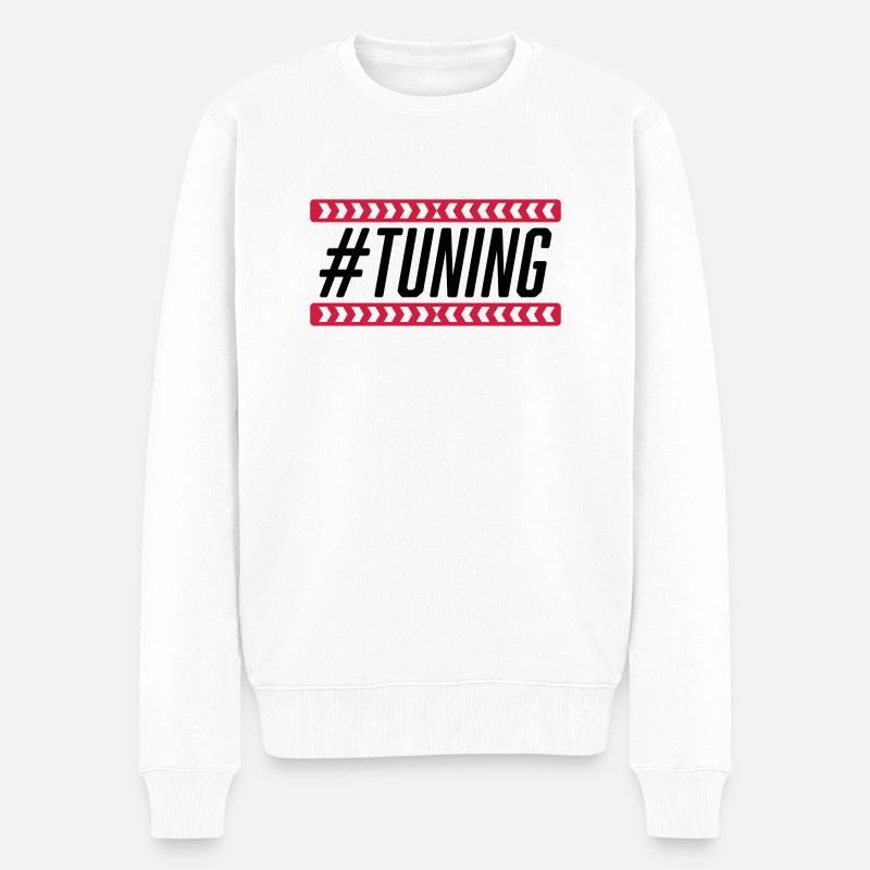 #Tuning - Männer Premium Bio Pullover - Weiß