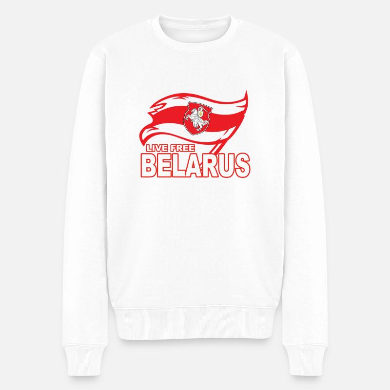 Biélorussie gratuite en direct - Pull Premium bio Homme - blanc