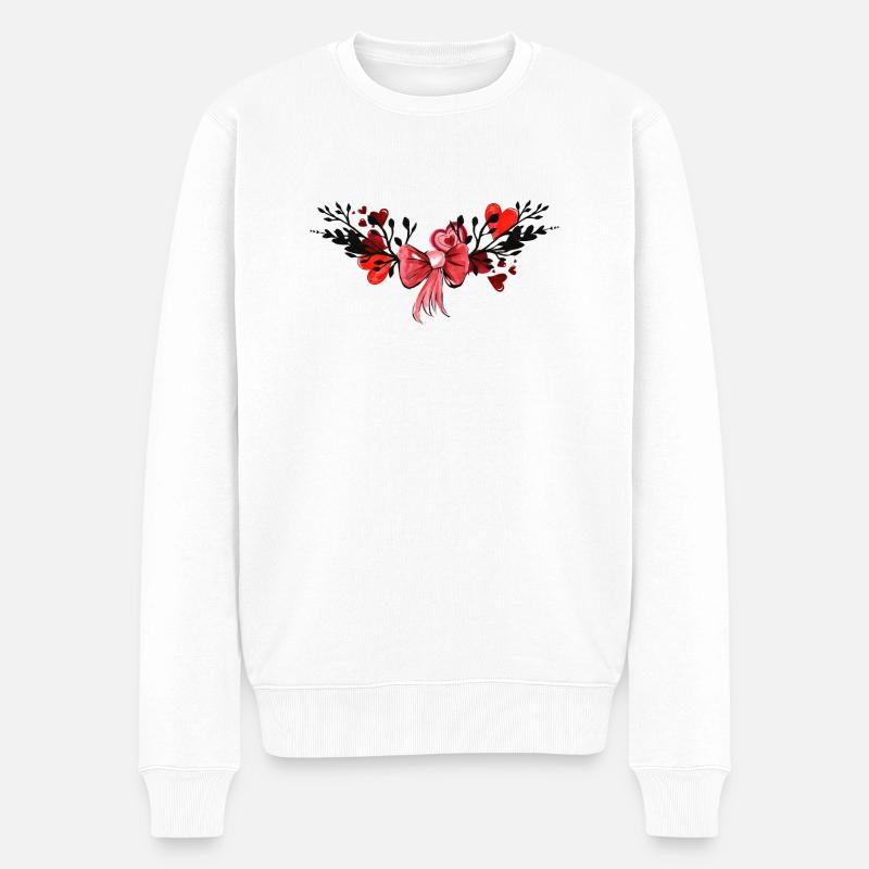 love - Männer Premium Bio Pullover - Weiß