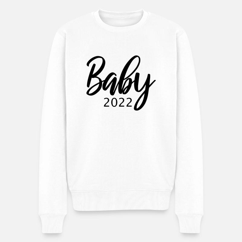 Baby 2022 - Männer Premium Bio Pullover - Weiß
