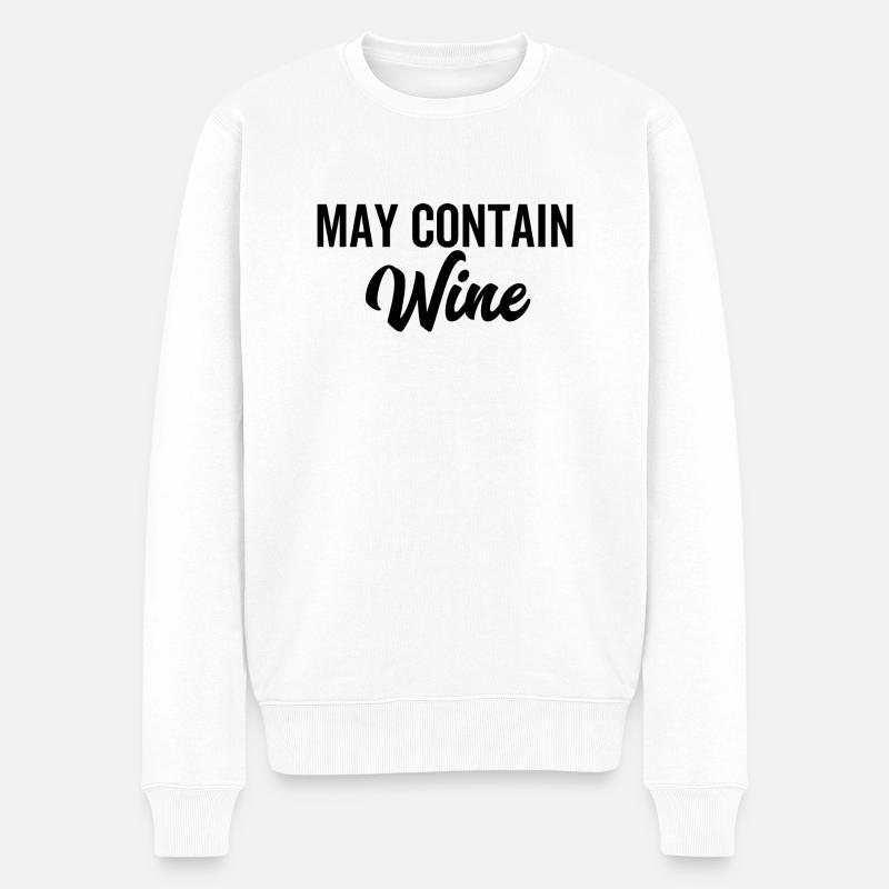 Peut contenir du vin - Pull Premium bio Homme - blanc