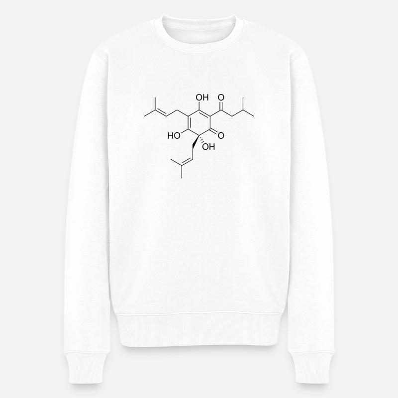 Biermolekül. - Männer Premium Bio Pullover - Weiß
