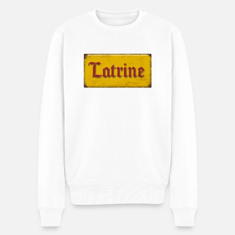 Latrine - Männer Premium Bio Pullover - Weiß