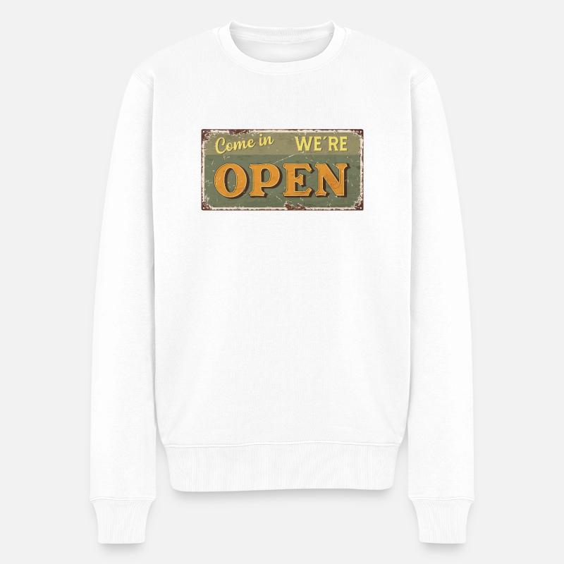 Ouvrir - Pull Premium bio Homme - blanc