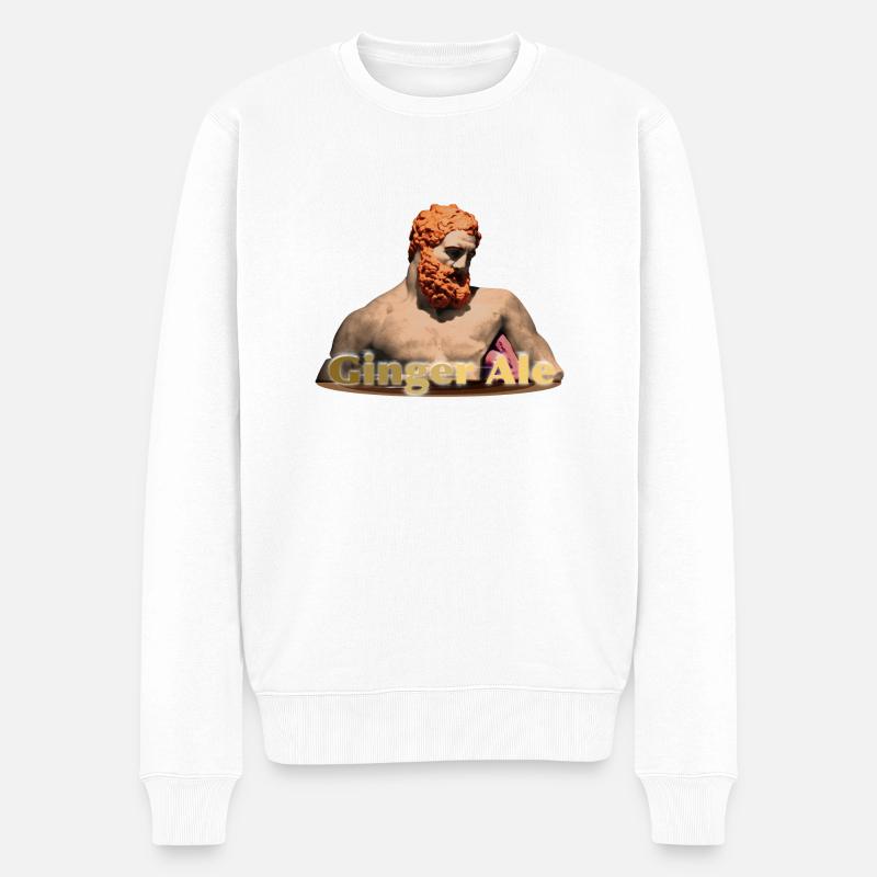 GingerAle - Männer Premium Bio Pullover - Weiß