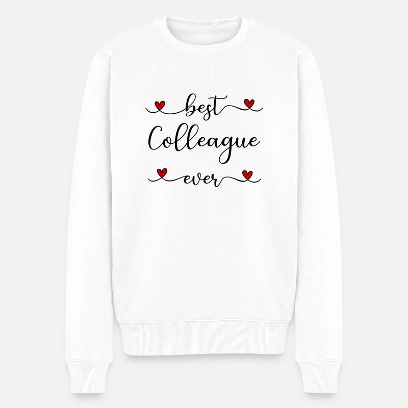 Kollege - Männer Premium Bio Pullover - Weiß