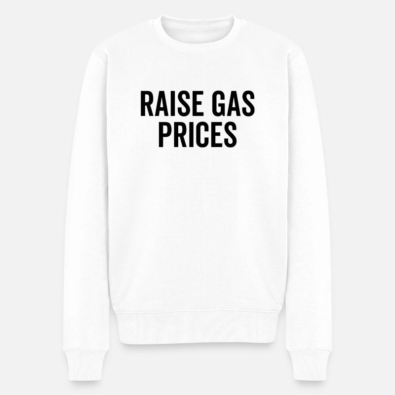 Gaspreise erhöhen - Männer Premium Bio Pullover - Weiß