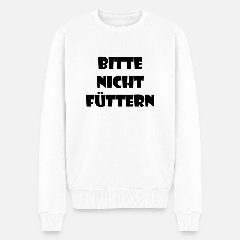 Nicht Füttern - Männer Premium Bio Pullover - Weiß